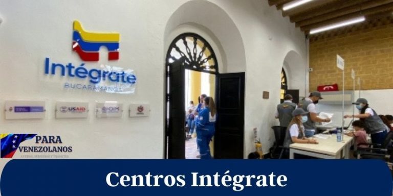 ayudas de los Centros Intégrate para venezolanos en Colombia