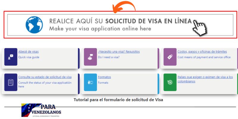 como sacar la visa para venezolanos por internet